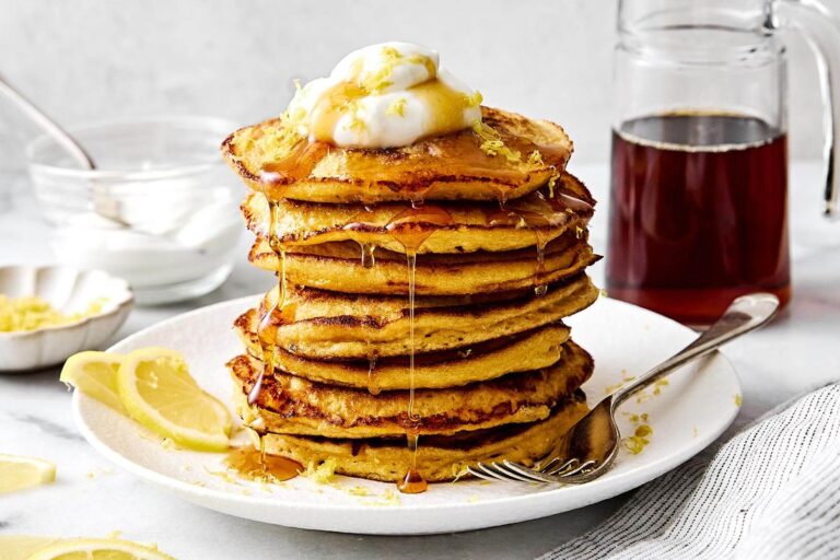 Pancakes Protéinés Faciles (Ricotta au Citron)